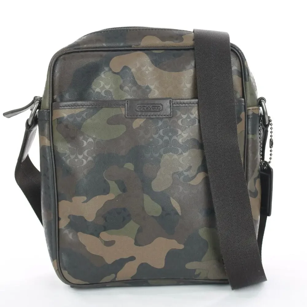Coach Army Green Camouflage Crossbody Bag